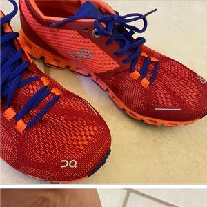 On Cloud X Red and Pink Women’s Running Shoes 5.5